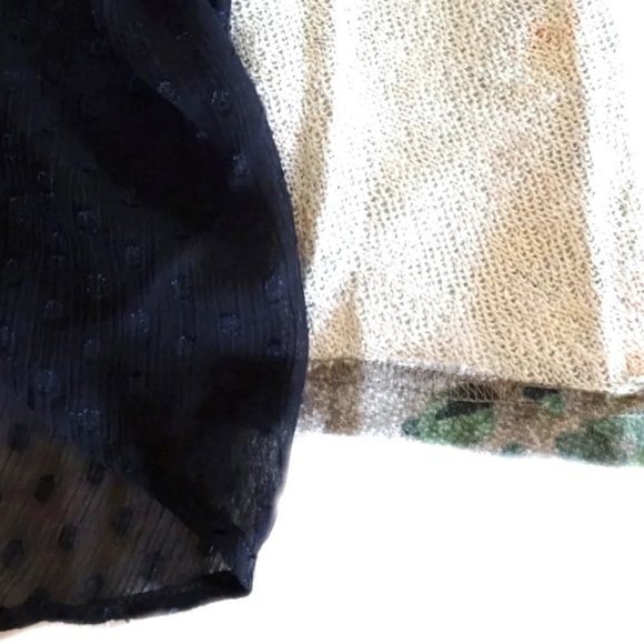 Anthropologie Dress Petite Medium P6 P8 French Terry Floral Black Dotted Hem NWT - Picture 11 of 16